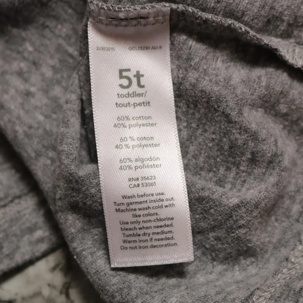 4/$20 - Carters Toddler Boys Super Busy Bee Short Sleeve T-Shirt Gray Size 5T